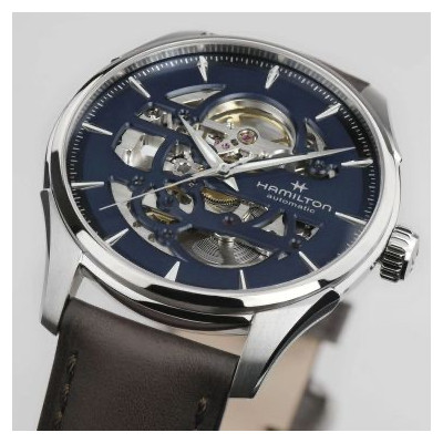 HAMILTON JAZZMASTER SKELETON CADRAN BLEU 40 MM