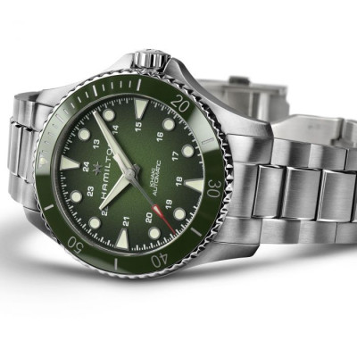 HAMILTON KHAKI NAVY SCUBA AUTO 43 MM CADRAN VERT