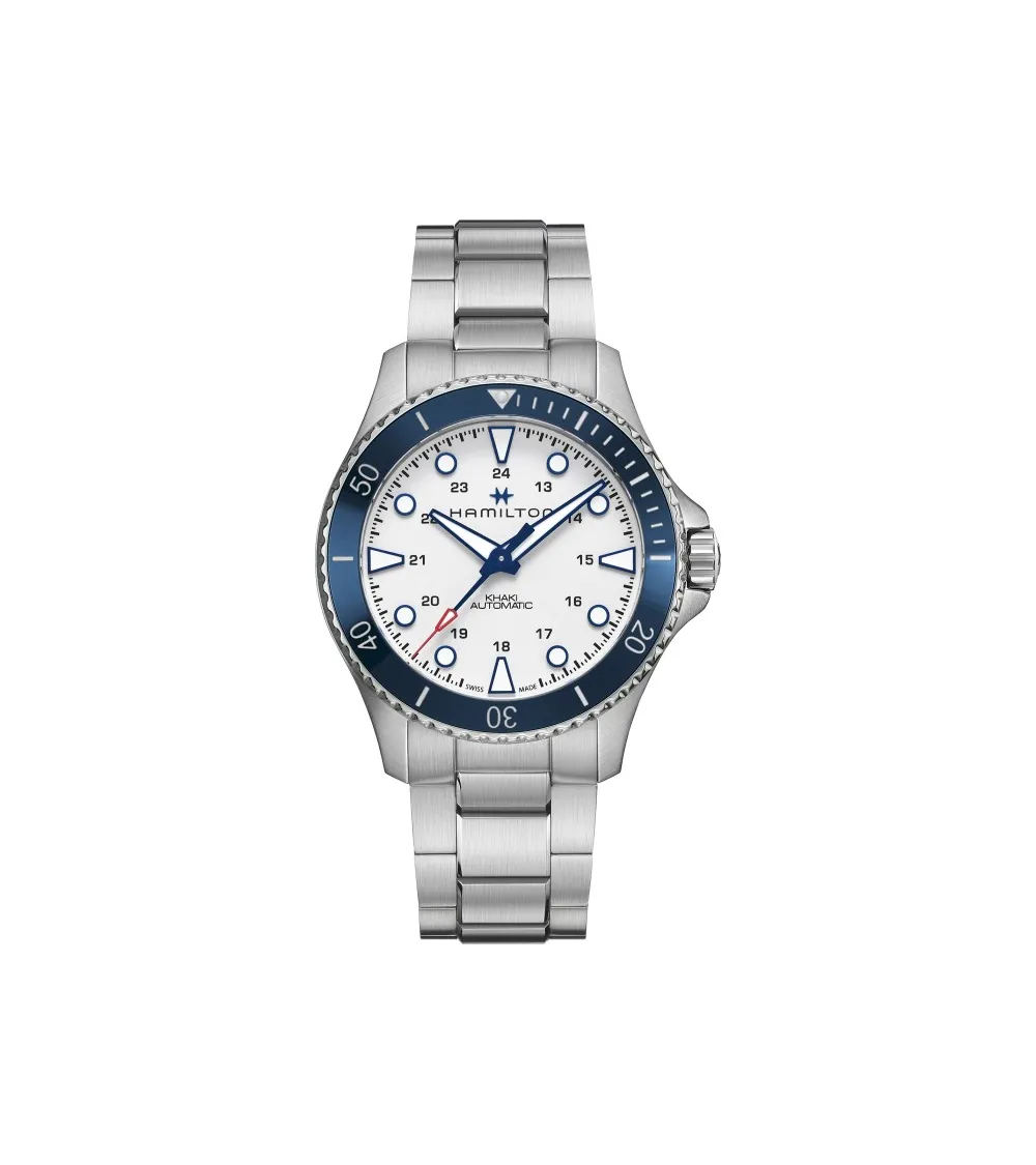 HAMILTON KHAKI NAVY SCUBA AUTO 43 MM CADRAN ARGENTÉ