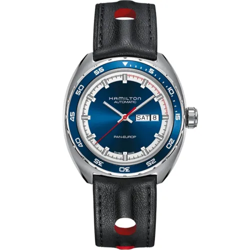 Hamilton montre pan europe automatique bleu