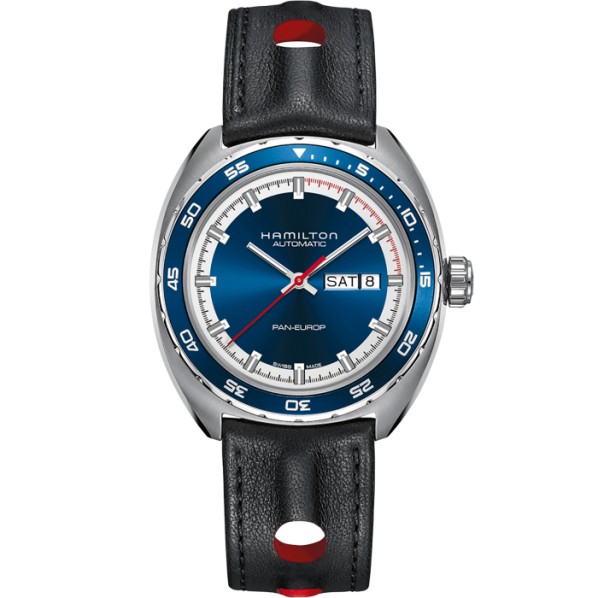 Hamilton montre pan europe automatique bleu