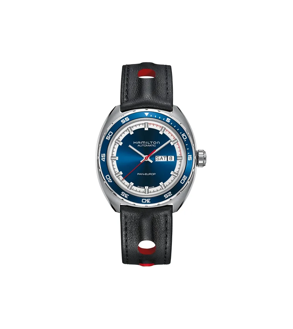 Hamilton montre pan europe automatique bleu