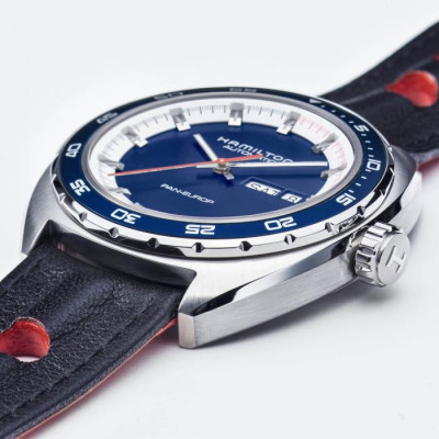 Hamilton montre pan europe automatique bleu