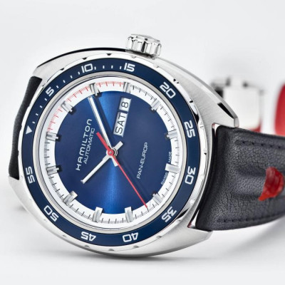 Hamilton montre pan europe automatique bleu