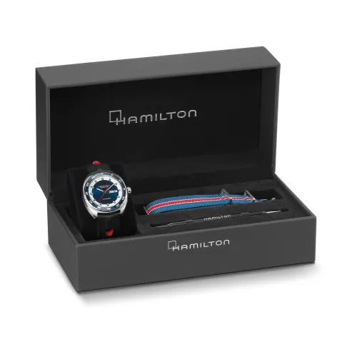Hamilton montre pan europe automatique bleu