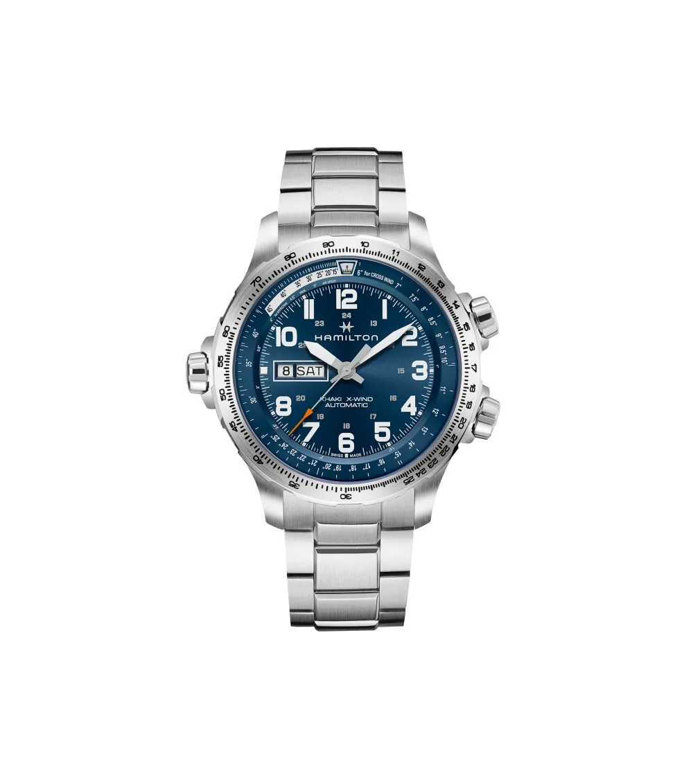 HAMILTON KHAKI AVIATION X-WIND DAY DATE AUTO 45 MM