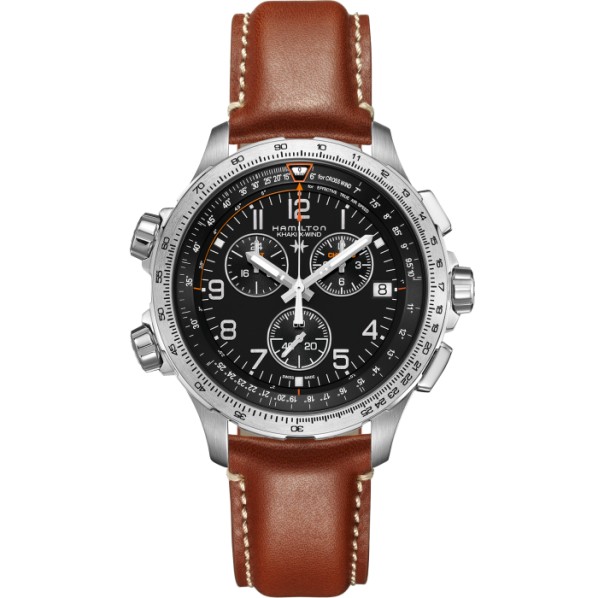 HAMILTON KHAKI AVIATION X-WIND GMT CHRONO QUARTZ 46 MM H77912535