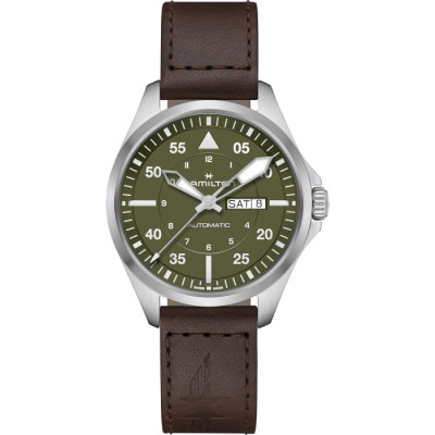 HAMILTON KHAKI AVIATION PILOT DAY DATE AUTO 42 MM