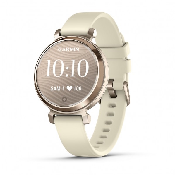 GARMIN Lily® 2 Cream Gold avec bracelet en silicone blanc coco
