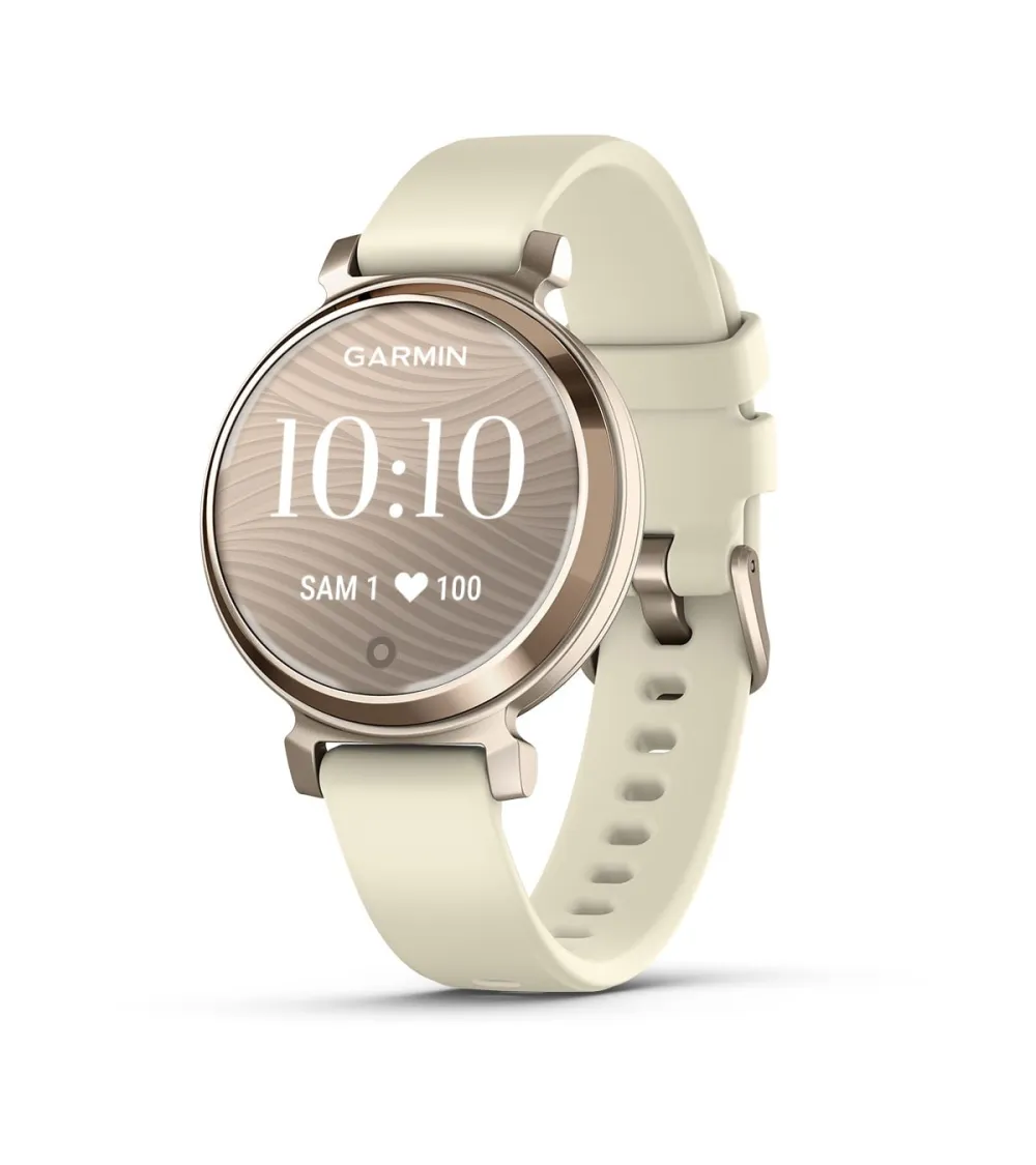 GARMIN Lily® 2 Cream Gold avec bracelet en silicone blanc coco