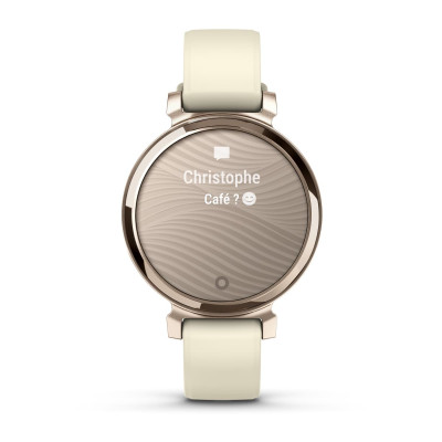 Garmin Lily2 35 mm montrant différentes fonctionnalités
