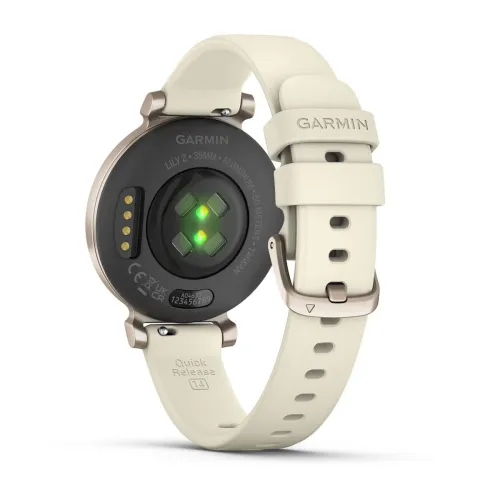 GARMIN Lily® 2 Cream Gold avec bracelet en silicone blanc coco