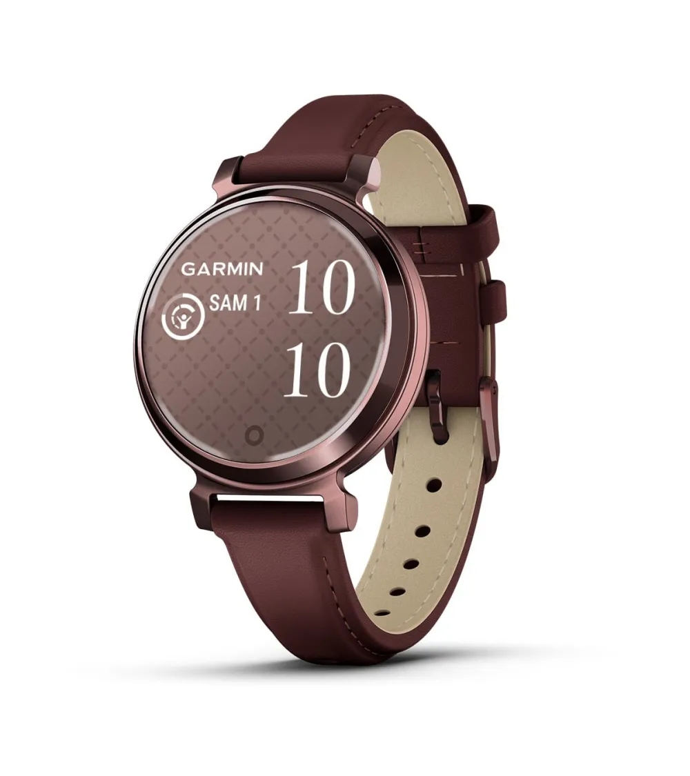GARMIN Lily® 2  Dark Bronze avec bracelet en cuir acajou NEW COLLECTION