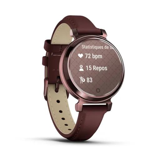 GARMIN Lily® 2  Dark Bronze avec bracelet en cuir acajou NEW COLLECTION