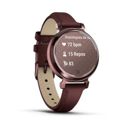 GARMIN Lily® 2  Dark Bronze avec bracelet en cuir acajou NEW COLLECTION