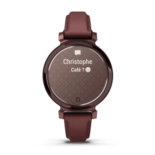 GARMIN Lily® 2  Dark Bronze avec bracelet en cuir acajou NEW COLLECTION