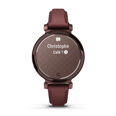 GARMIN Lily® 2  Dark Bronze avec bracelet en cuir acajou NEW COLLECTION