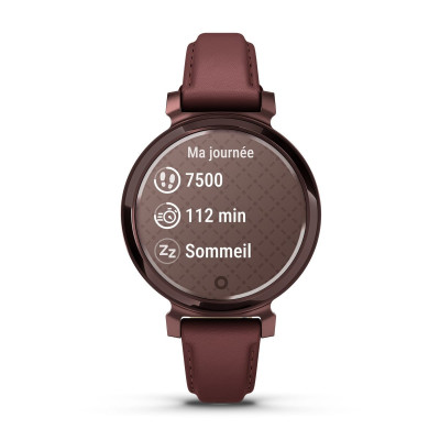 GARMIN Lily® 2  Dark Bronze avec bracelet en cuir acajou NEW COLLECTION
