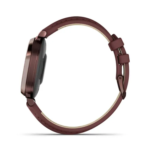 GARMIN Lily® 2  Dark Bronze avec bracelet en cuir acajou NEW COLLECTION