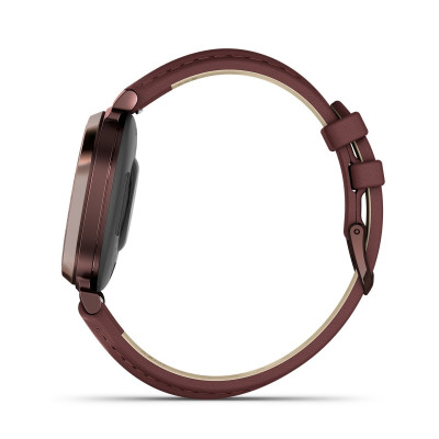 GARMIN Lily® 2  Dark Bronze avec bracelet en cuir acajou NEW COLLECTION