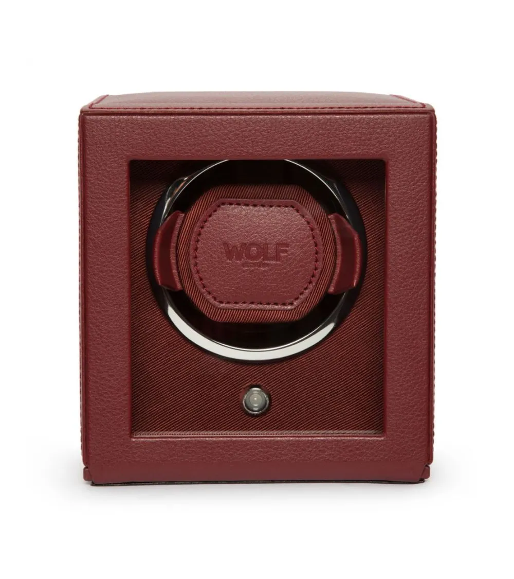 WOLF REMONTOIR POUR MONTRE AUTOMATIQUE CUIR BORDEAUX
