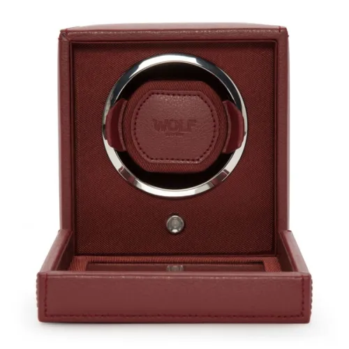 WOLF REMONTOIR POUR MONTRE AUTOMATIQUE CUIR BORDEAUX