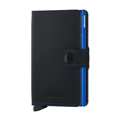 SECRID MINIWALLET MAT NOIR ET BLEU
