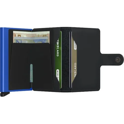 SECRID MINIWALLET MAT NOIR ET BLEU