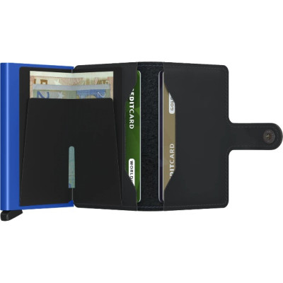 SECRID MINIWALLET MAT NOIR ET BLEU