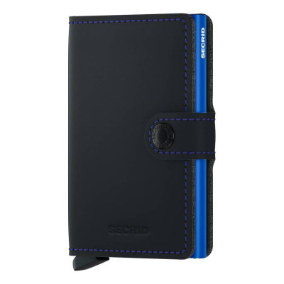 SECRID MINIWALLET MAT NOIR ET BLEU