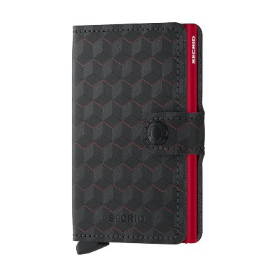 SECRID MINIWALLET OPTICAL NOIR & ROUGE