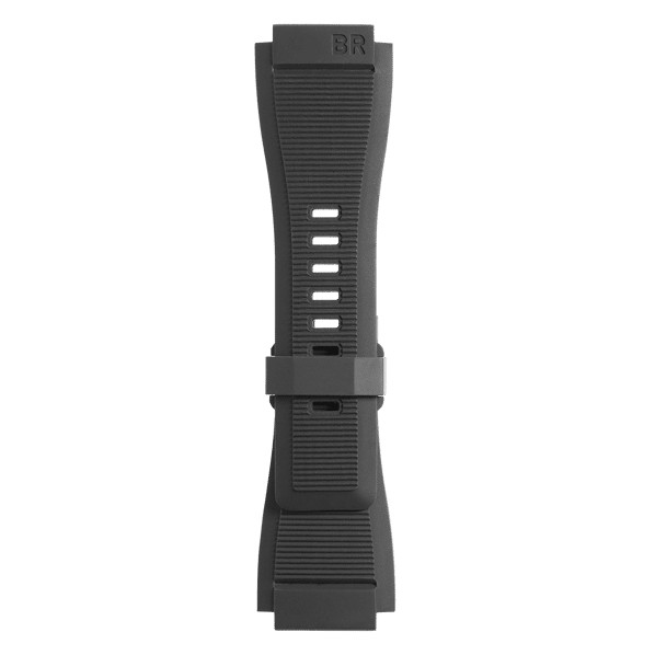 BELL&ROSS BR03 BRACELET EN CAOUTCHOUC STRIÉ NOIR