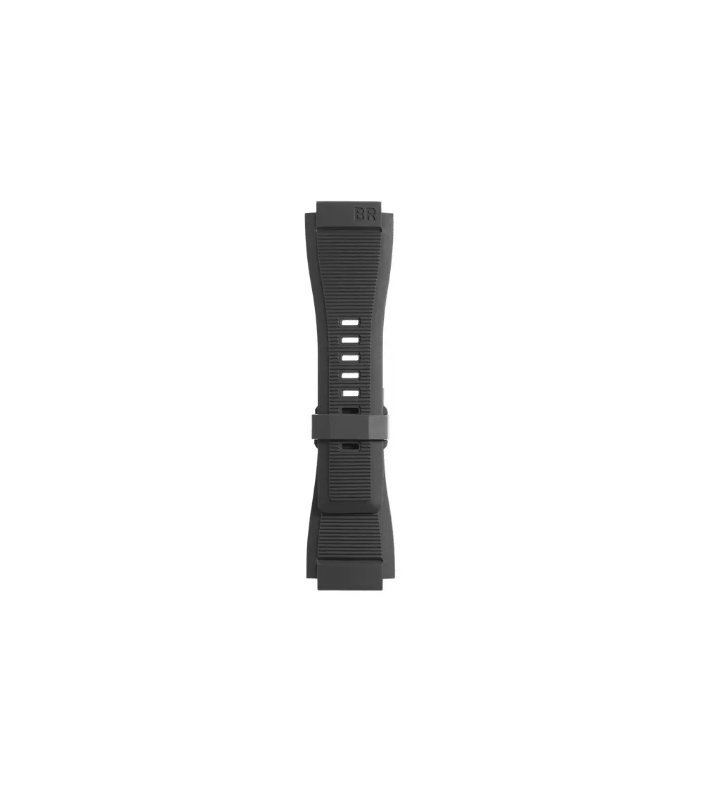 BELL&ROSS BR03 BRACELET EN CAOUTCHOUC STRIÉ NOIR