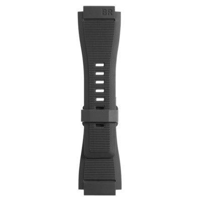 BELL&ROSS BR03 BRACELET EN CAOUTCHOUC STRIÉ NOIR