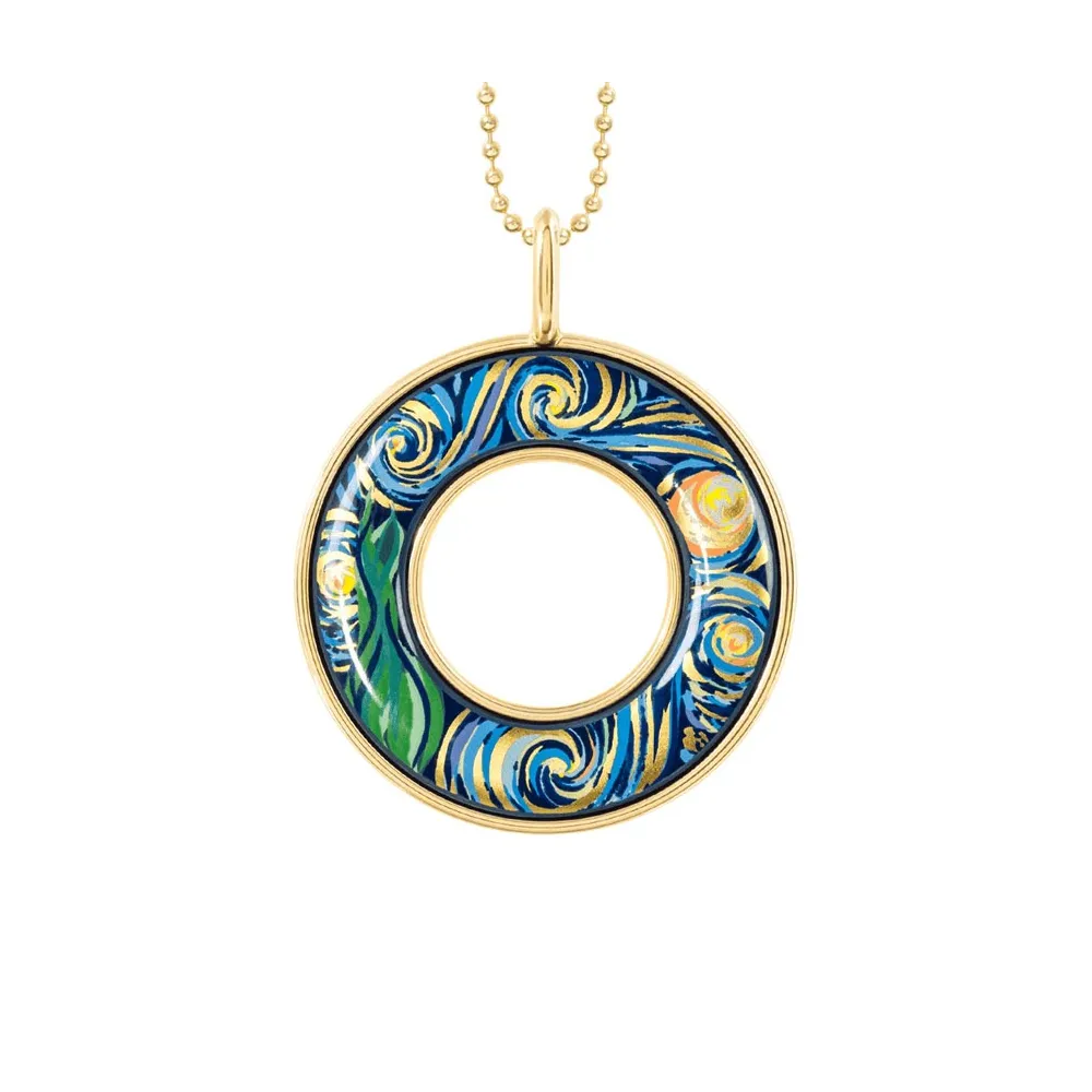 Photo présentant l’intégralité du Pendentif Helena Hommage à Vincent Van Gogh