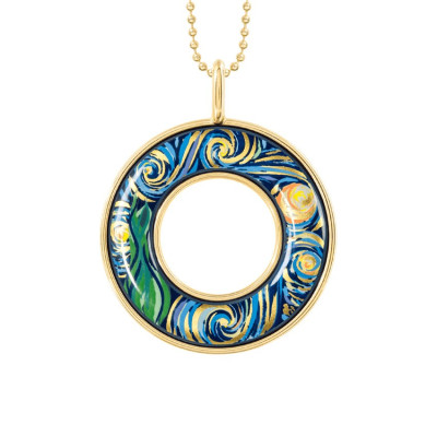 Photo présentant l’intégralité du Pendentif Helena Hommage à Vincent Van Gogh