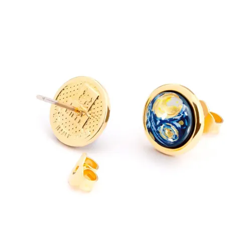 Photo présentant l’intégralité des Freywille Boucles d’oreilles Cabochon Hommage Vincent Van Gogh VG 492C/103
