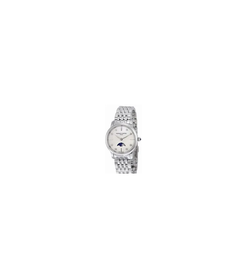 Frédérique constant montre femme extra-plate phase de lune quartz 