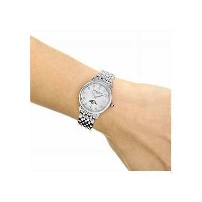 Frédérique constant montre femme extra-plate phase de lune quartz 