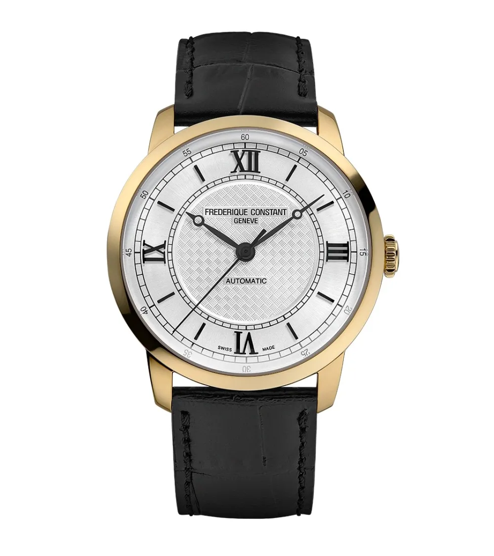 FRÉDÉRIQUE CONSTANT CLASSICS PREMIERE AUTO PLAQUÉ OR BRACELET CUIR
