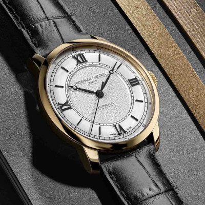 FRÉDÉRIQUE CONSTANT CLASSICS PREMIERE AUTO PLAQUÉ OR BRACELET CUIR
