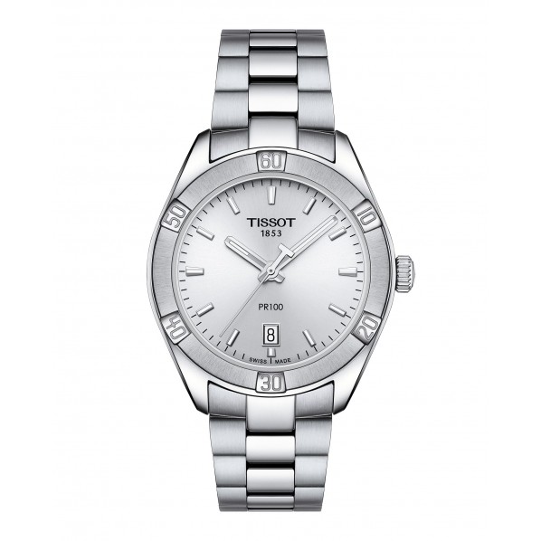 TISSOT PR 100 SPORT CHIC DAME 36MM BRACELET ACIER