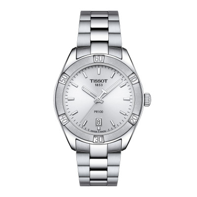 TISSOT PR 100 SPORT CHIC DAME 36MM BRACELET ACIER