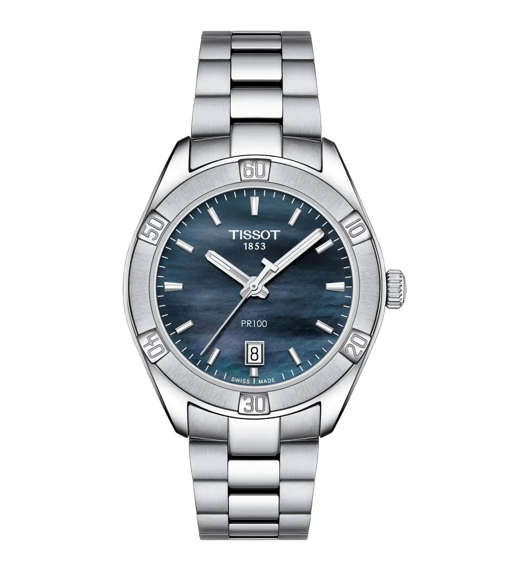 TISSOT PR 100 SPORT CHIC DAME 36MM BRACELET ACIER