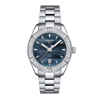 TISSOT PR 100 SPORT CHIC DAME 36MM BRACELET ACIER