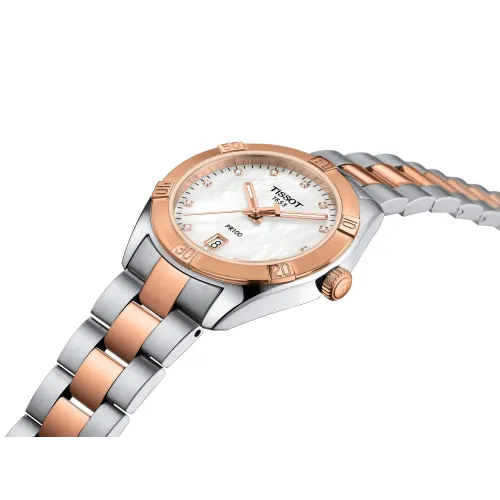TISSOT PR 100 SPORT CHIC DAME 36MM BRACELET ACIER