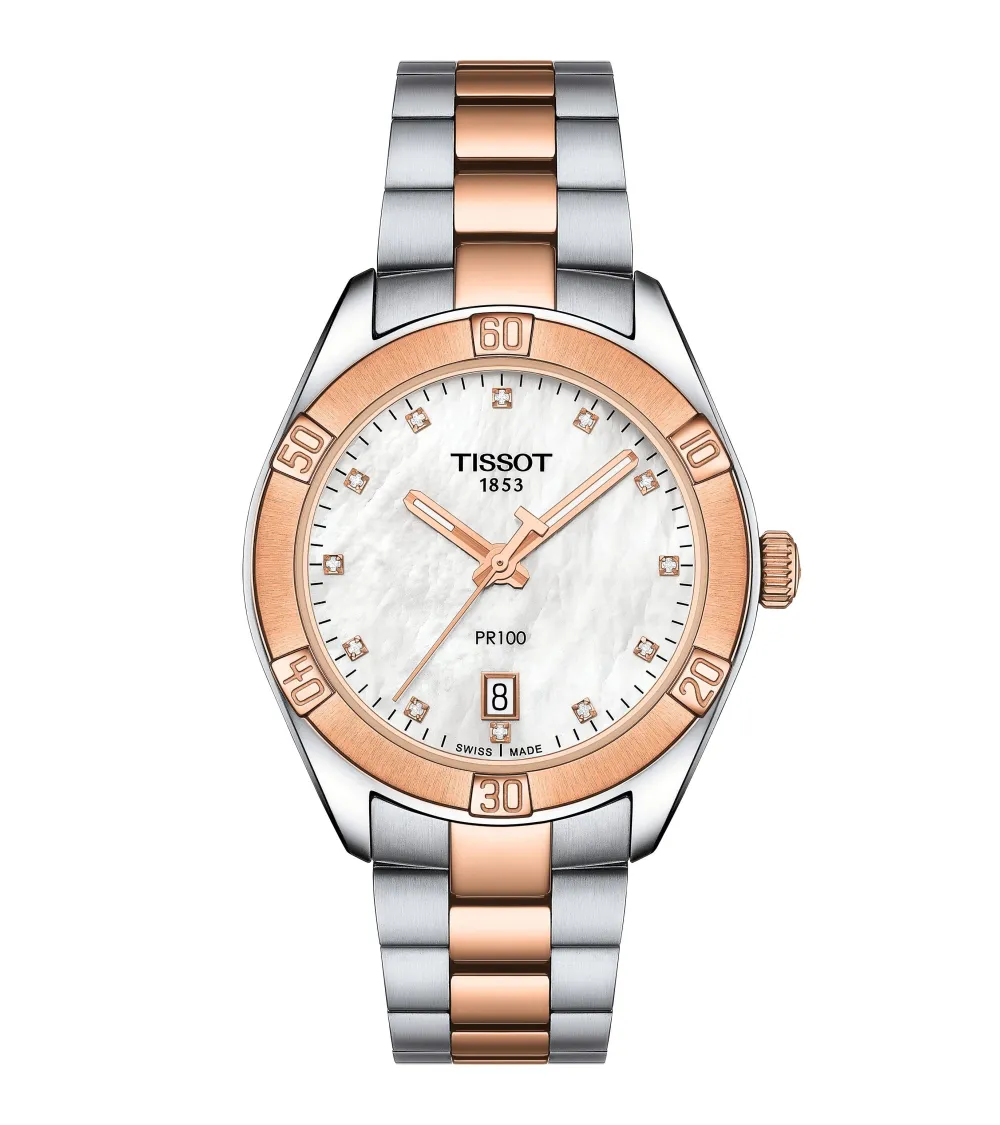 TISSOT PR 100 SPORT CHIC DAME 36MM BRACELET ACIER