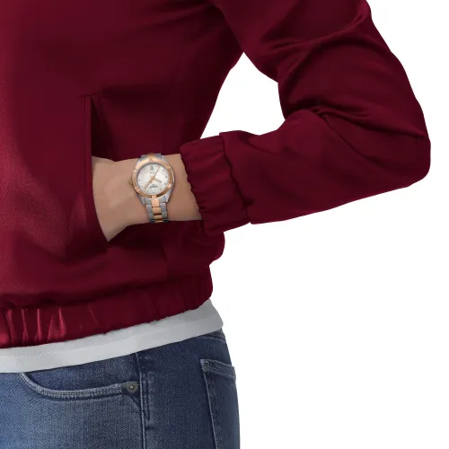 TISSOT PR 100 SPORT CHIC DAME 36MM BRACELET ACIER