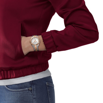 TISSOT PR 100 SPORT CHIC DAME 36MM BRACELET ACIER