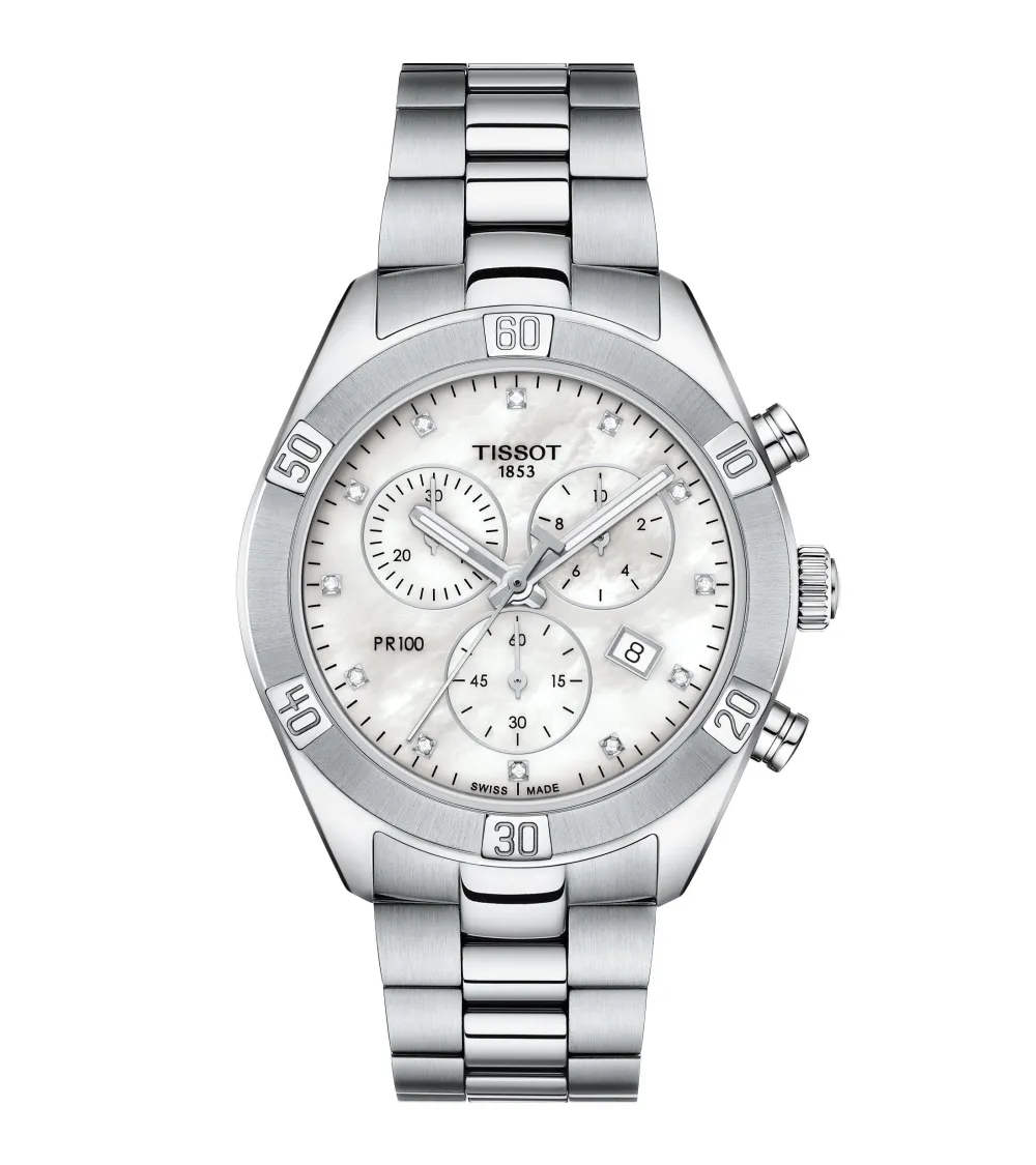 TISSOT PR 100 SPORT CHIC DAME 36MM BRACELET ACIER